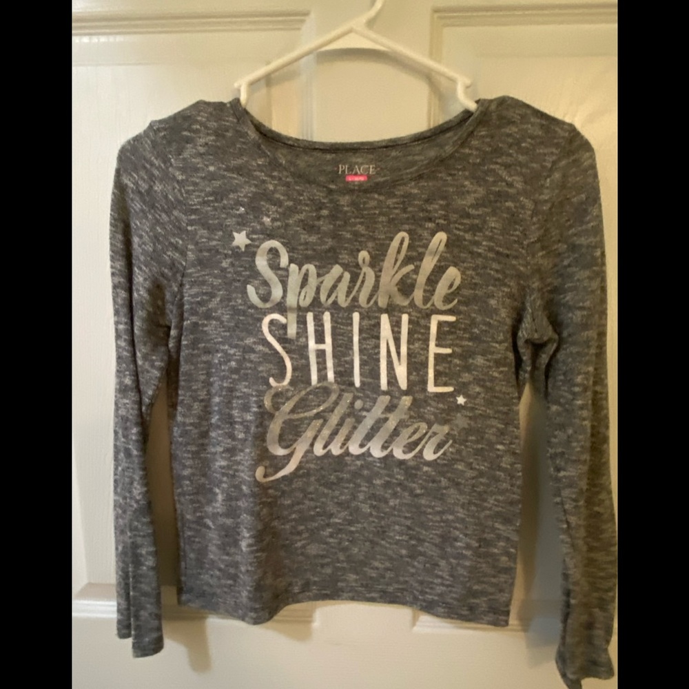 Children’s Place “Sparkle Shine Glitter” long sleeve top Size 10/12 (Girls)